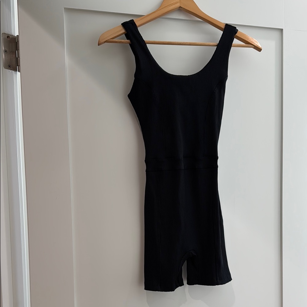 Year of Ours Black Ribbed Jumpsuit